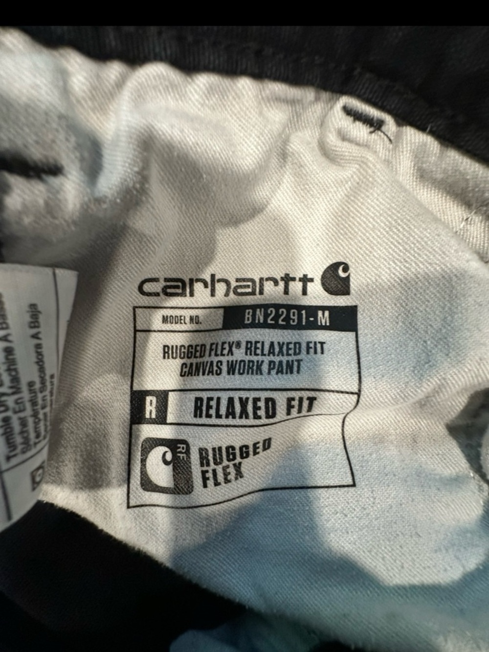 Carhartt Work Pants Black Relaxed Fit Rugged Flex Carpenter Construction 30x32 - Picture 4 of 9
